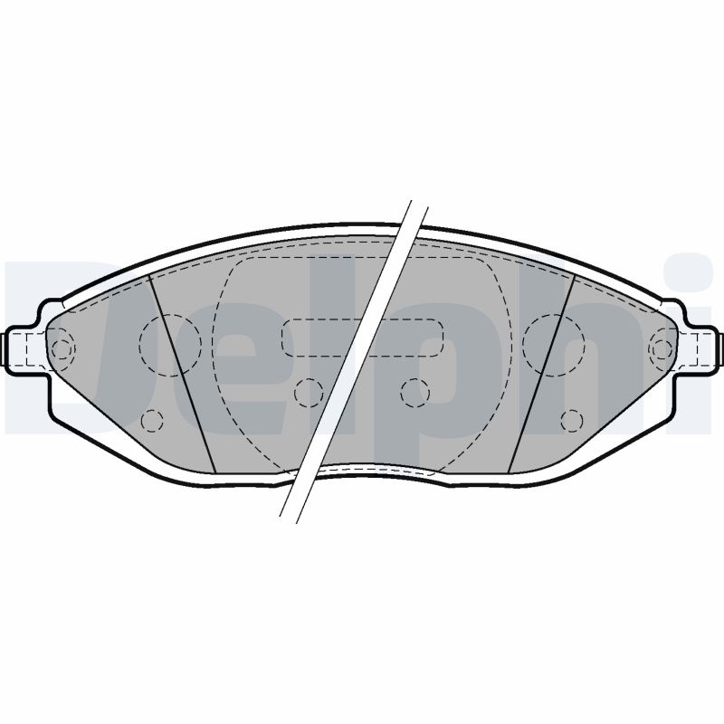 DELPHI LP2218 Kit pastiglie freno, Freno a disco