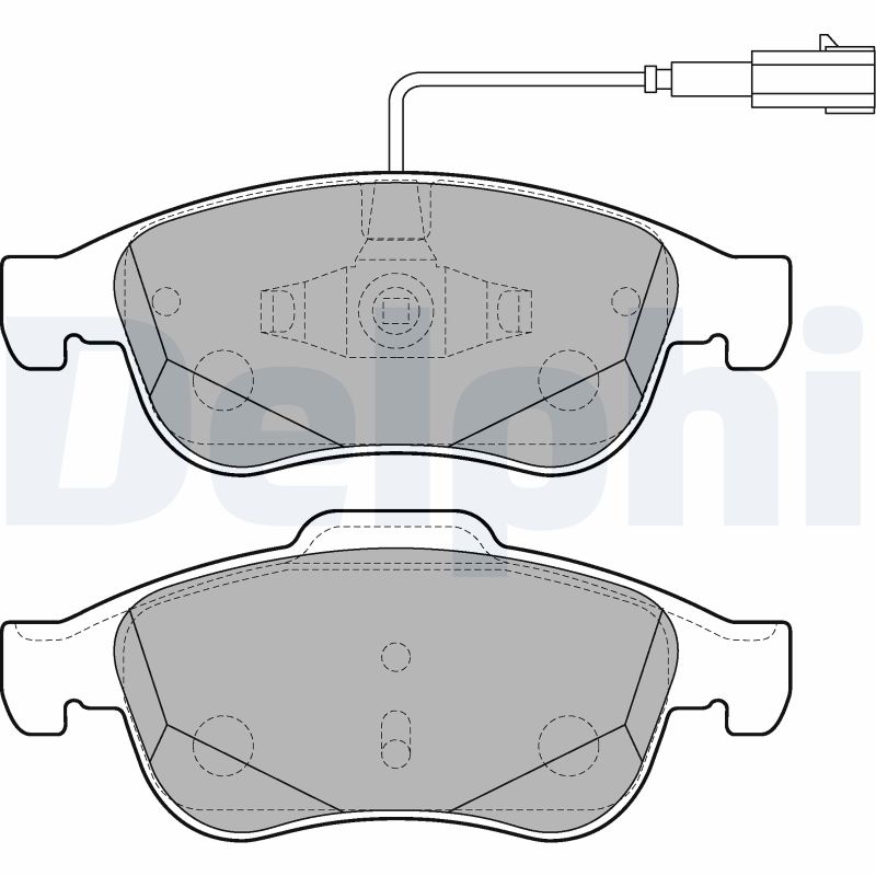 DELPHI LP2220 Kit pastiglie freno, Freno a disco