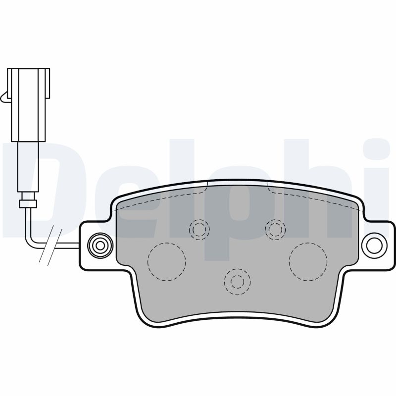 DELPHI LP2231 Kit pastiglie freno, Freno a disco