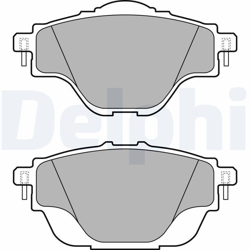 DELPHI LP2509 Kit pastiglie freno, Freno a disco