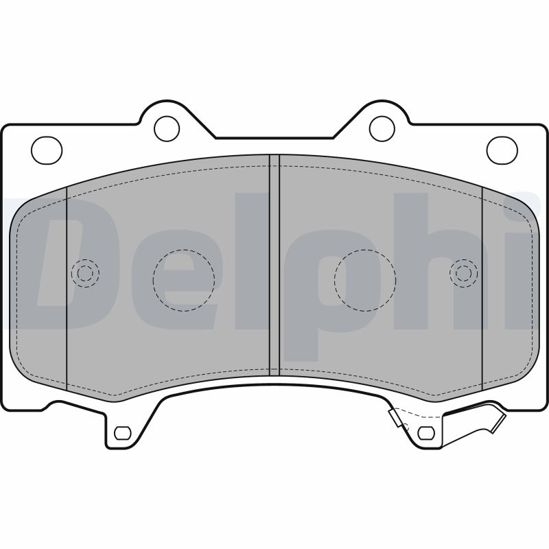 DELPHI LP2712 Kit pastiglie freno, Freno a disco