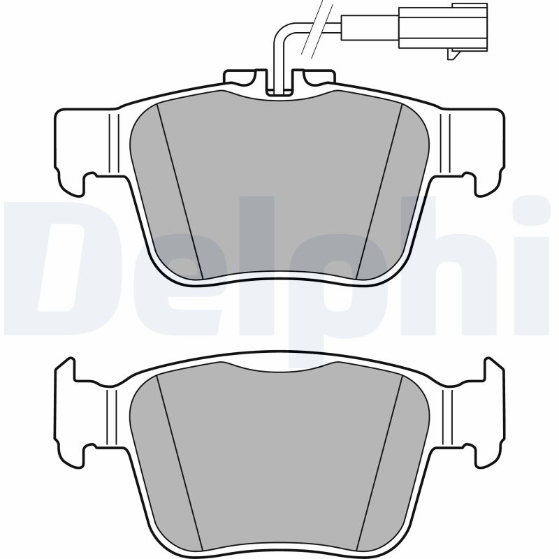 DELPHI LP3311 Kit pastiglie freno, Freno a disco