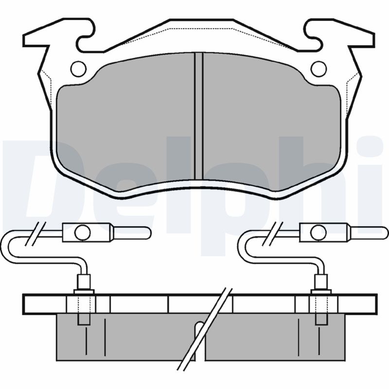 DELPHI LP350 Kit pastiglie freno, Freno a disco-Kit pastiglie freno, Freno a disco-Ricambi Euro