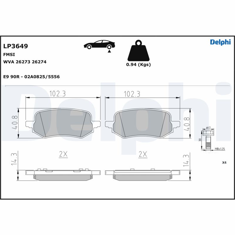 DELPHI LP3649 комплект...