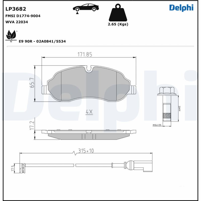 DELPHI LP3682 комплект...