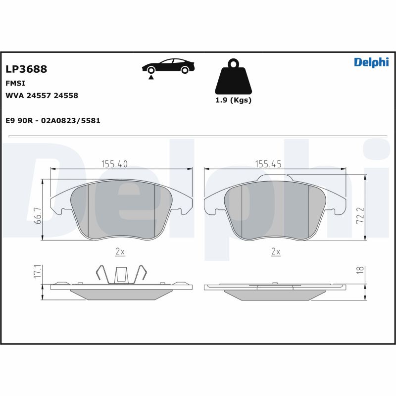 DELPHI LP3688 комплект...