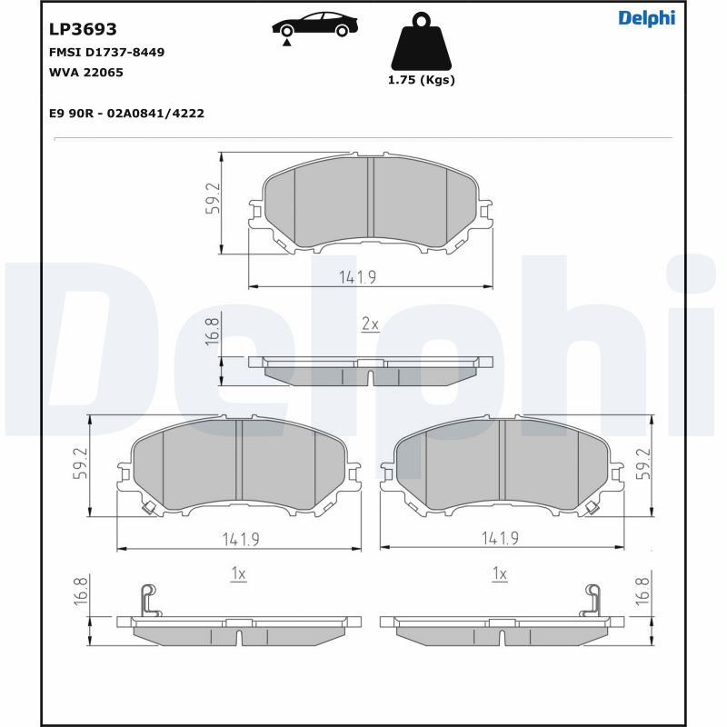 DELPHI LP3693 Sada...