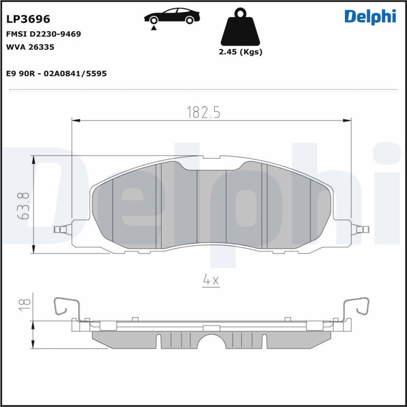 DELPHI LP3696 комплект...