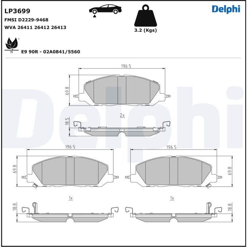 DELPHI LP3699 комплект...