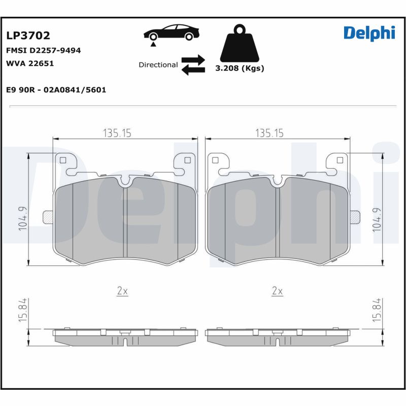 DELPHI LP3702 комплект...