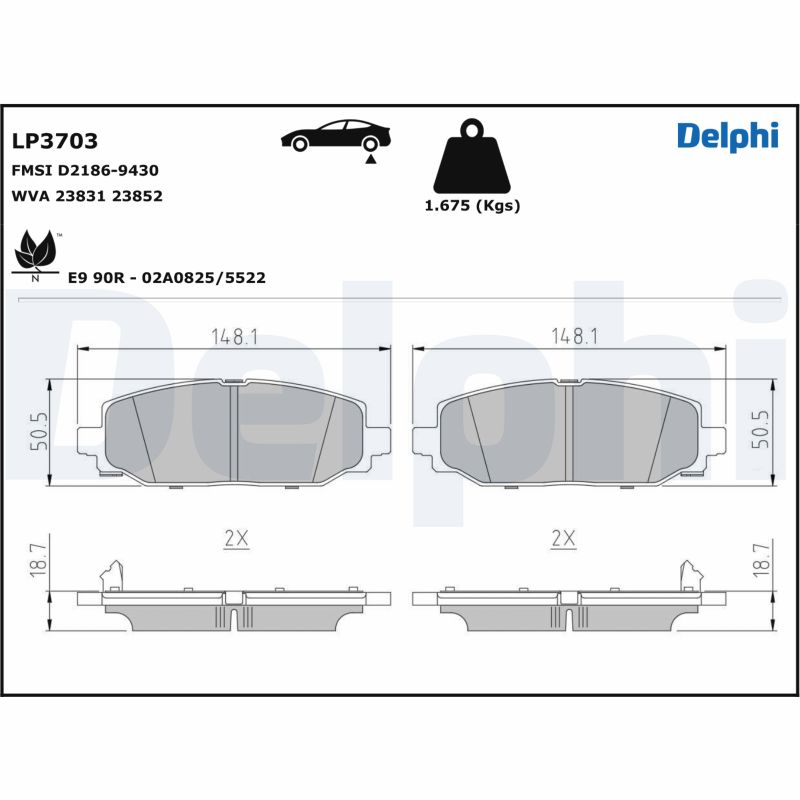 DELPHI LP3703 комплект...