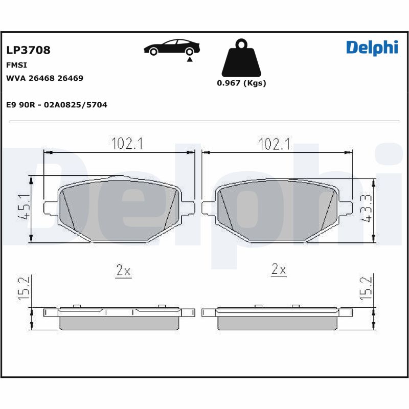 DELPHI LP3708 комплект...