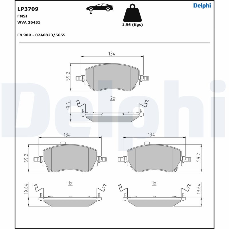 DELPHI LP3709 комплект...