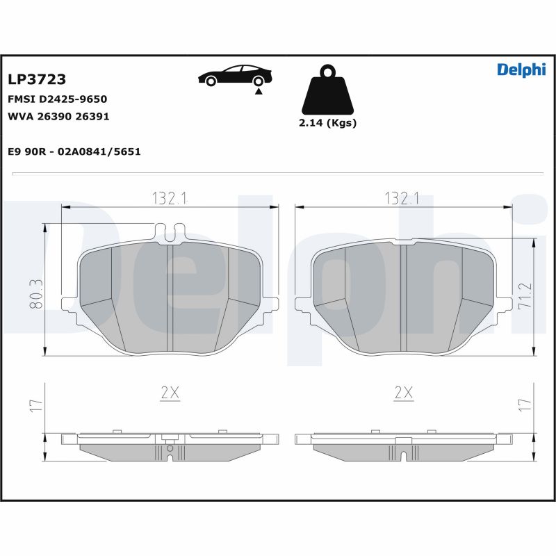 DELPHI LP3723 Kit pastiglie...