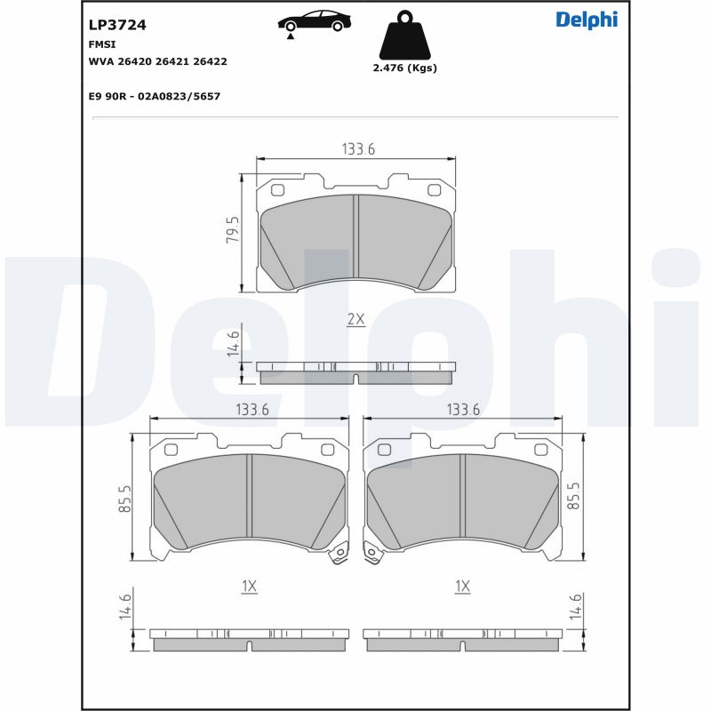 DELPHI LP3724 комплект...