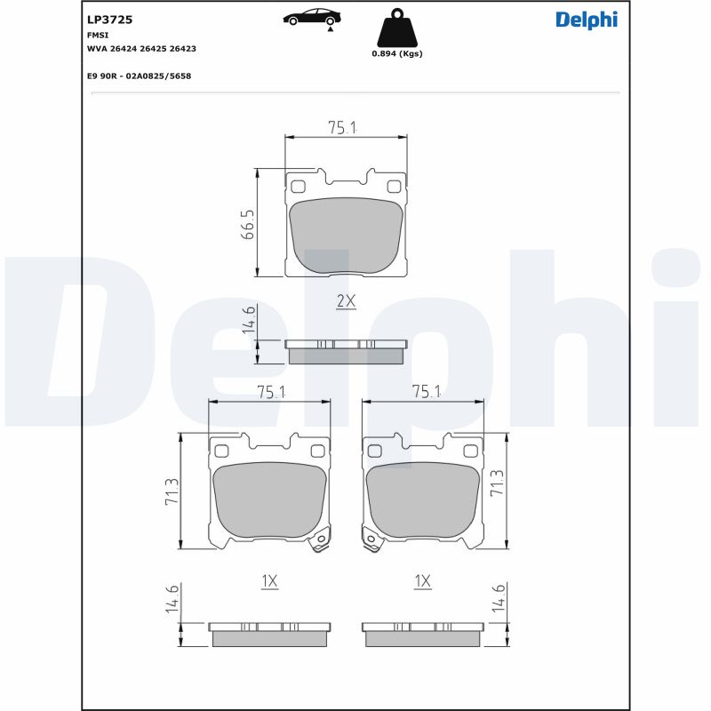 DELPHI LP3725 комплект...