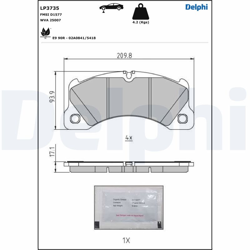 DELPHI LP3735 комплект...