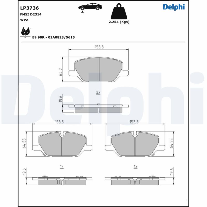 DELPHI LP3736 set placute...