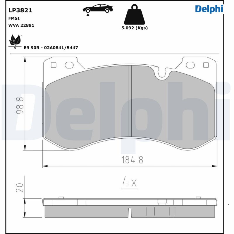 DELPHI LP3821 комплект...