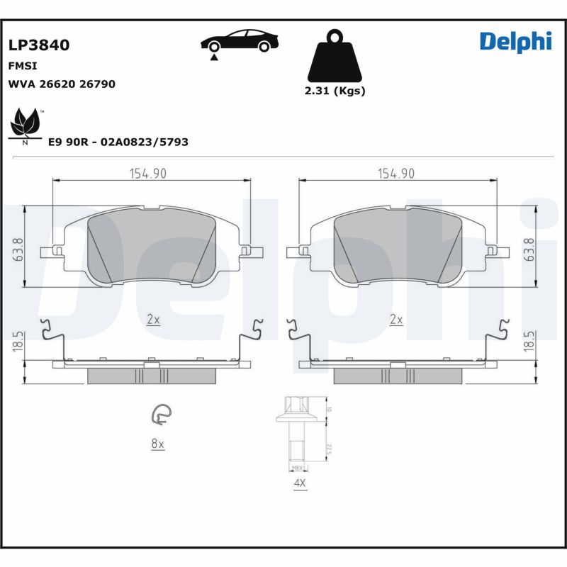 DELPHI LP3840 комплект...