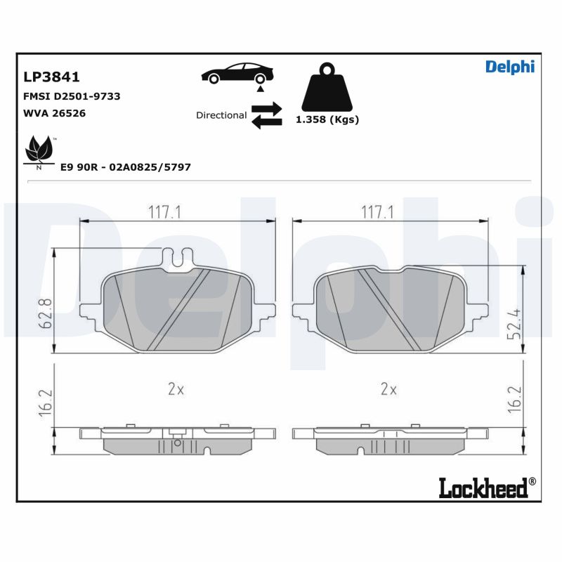 DELPHI LP3841 комплект...