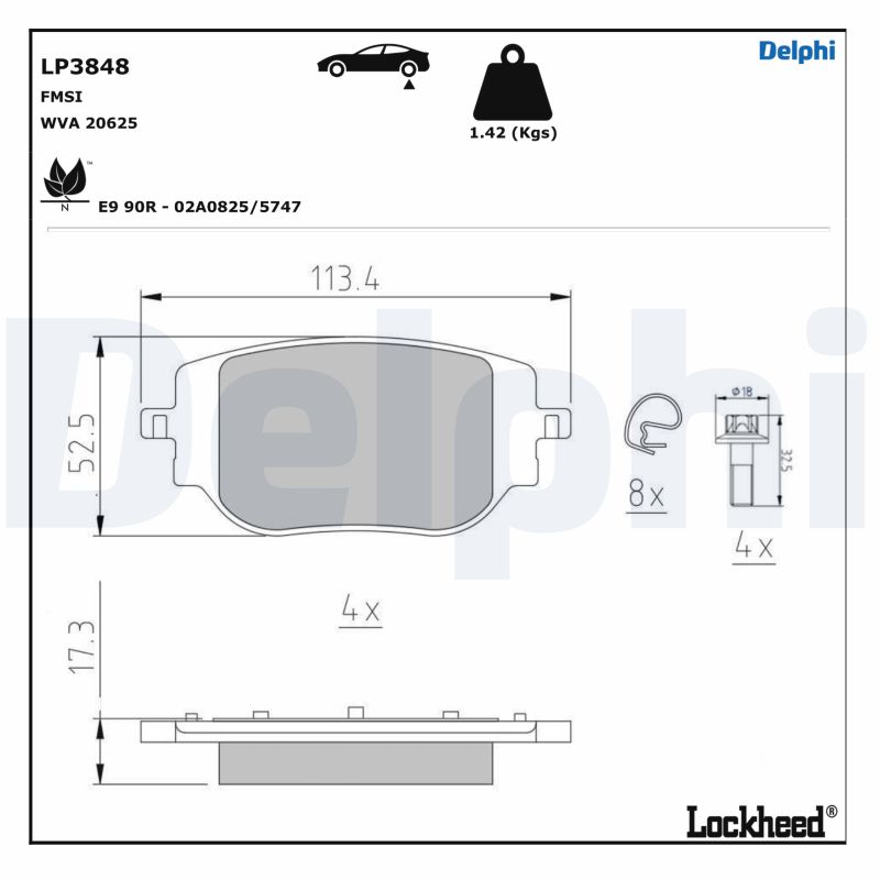 DELPHI LP3848 комплект...