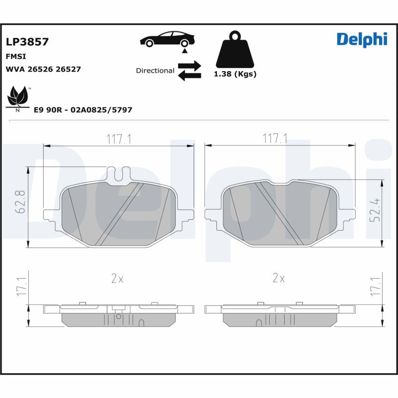 DELPHI LP3857 комплект...