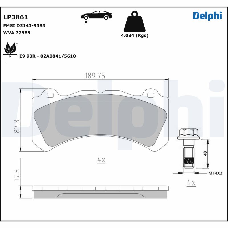 DELPHI LP3861 комплект...