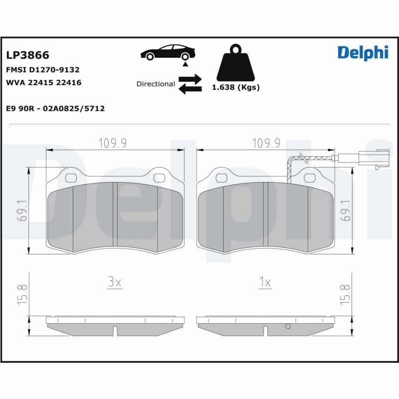 DELPHI LP3866 комплект...