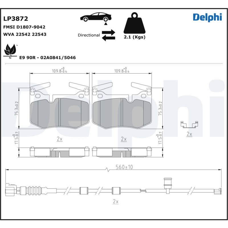 DELPHI LP3872 комплект...