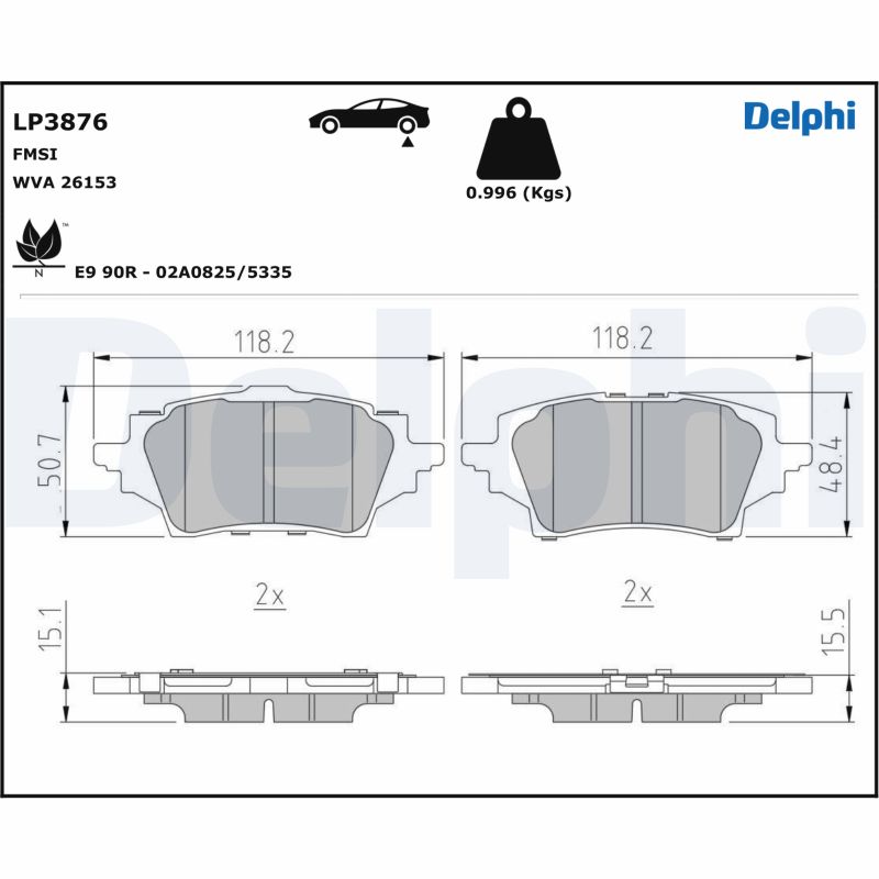 DELPHI LP3876 комплект...