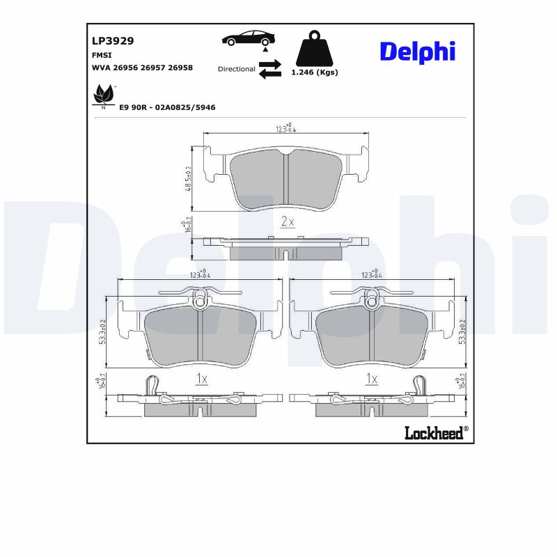 DELPHI LP3929 Kit pastiglie...