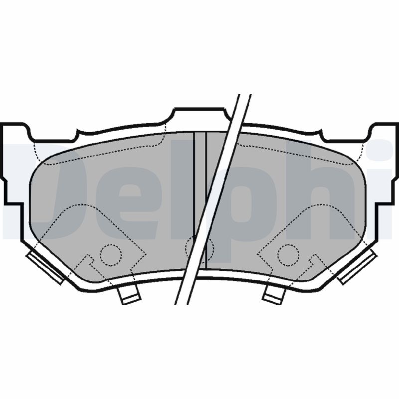 DELPHI LP404 Kit pastiglie freno, Freno a disco