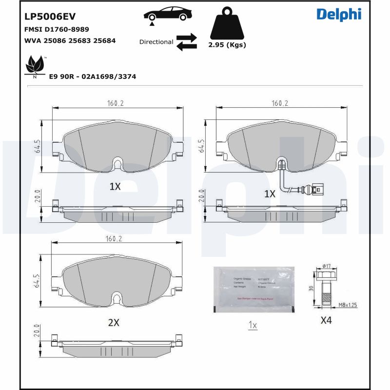 DELPHI LP5006EV комплект...