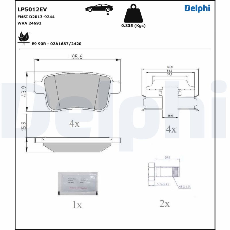 DELPHI LP5012EV комплект...