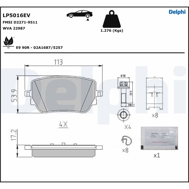 DELPHI LP5016EV комплект...