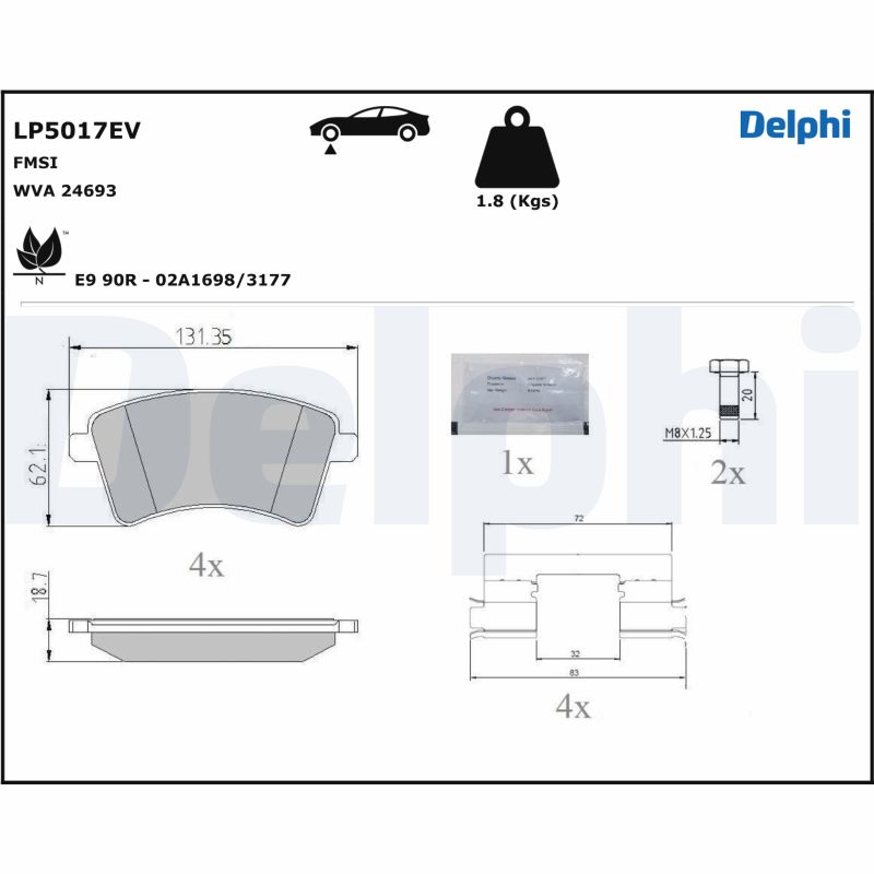 DELPHI LP5017EV комплект...