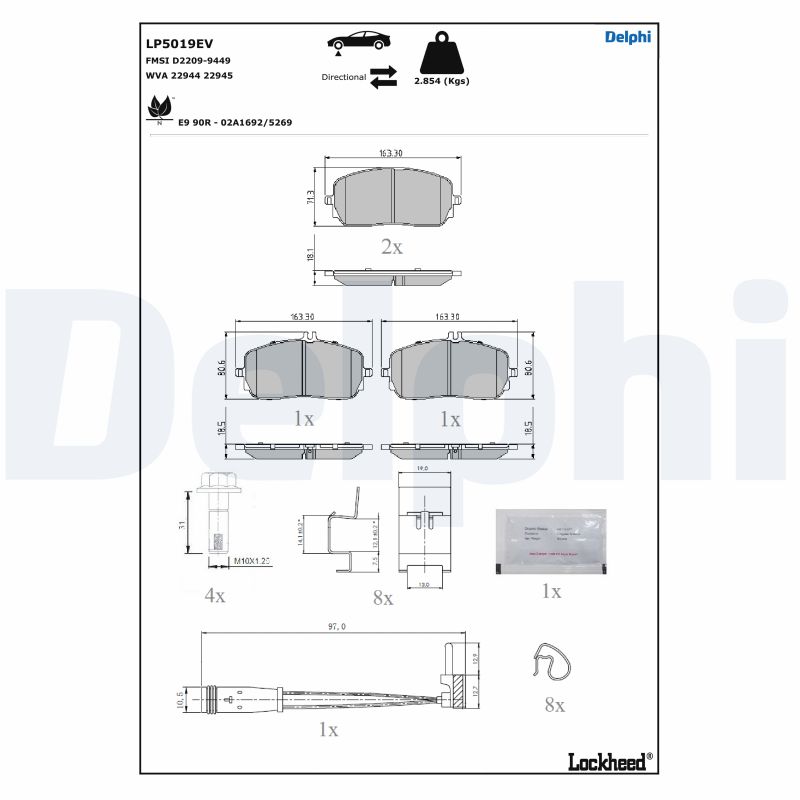 DELPHI LP5019EV Kit...