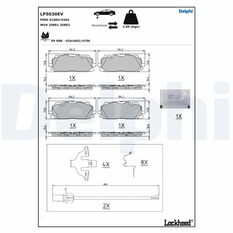DELPHI LP5030EV Kit...