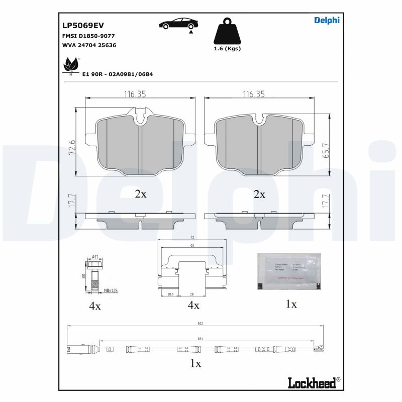 DELPHI LP5069EV Kit...