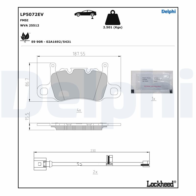 DELPHI LP5072EV комплект...