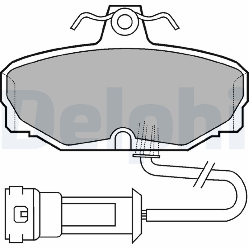 DELPHI LP557 Kit pastiglie freno, Freno a disco