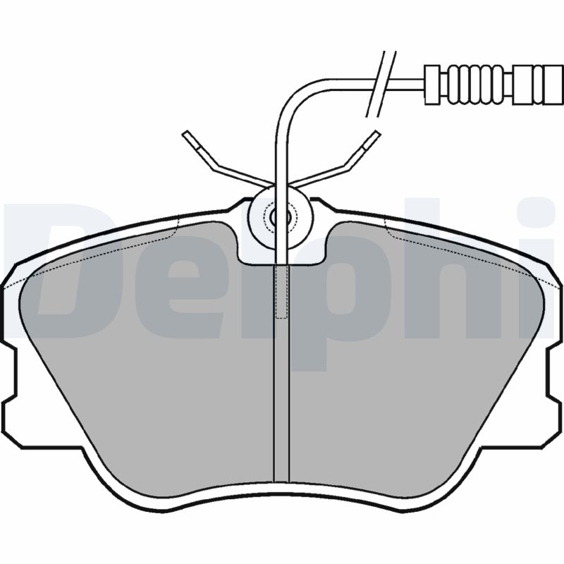 DELPHI LP608 Kit pastiglie freno, Freno a disco