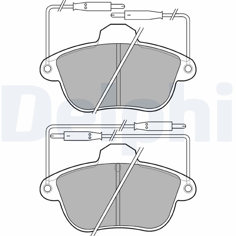 DELPHI LP740 Kit pastiglie freno, Freno a disco