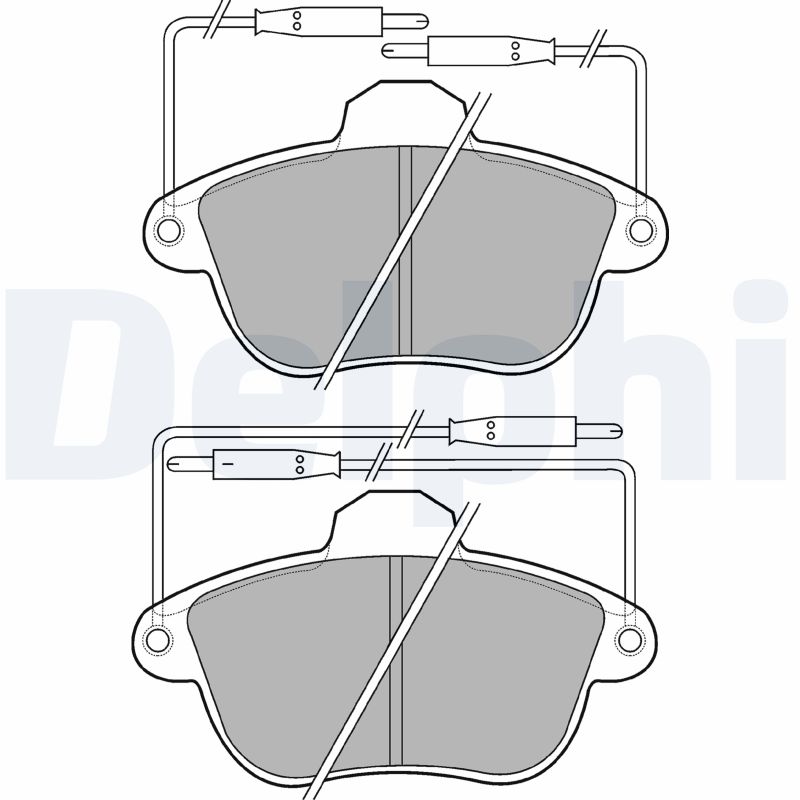 DELPHI LP741 Kit pastiglie freno, Freno a disco