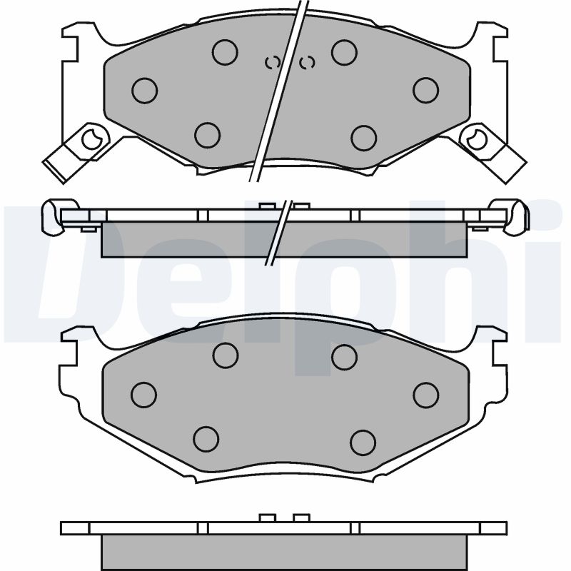 DELPHI LP891 Kit pastiglie freno, Freno a disco