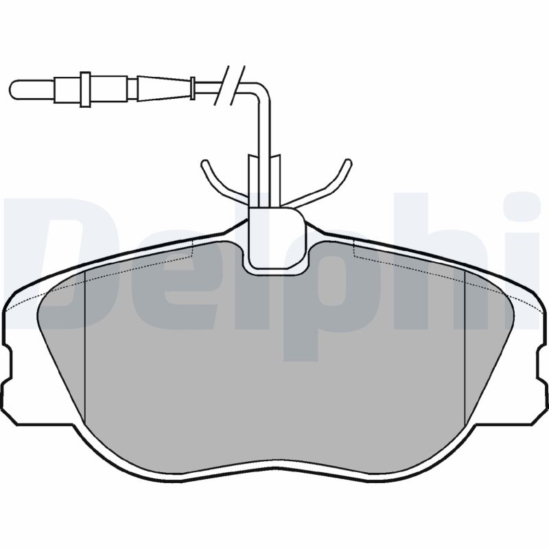 DELPHI LP909 Kit pastiglie freno, Freno a disco