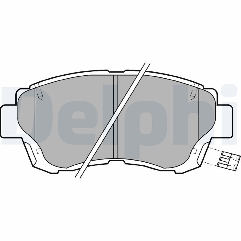 DELPHI LP936 Kit pastiglie freno, Freno a disco