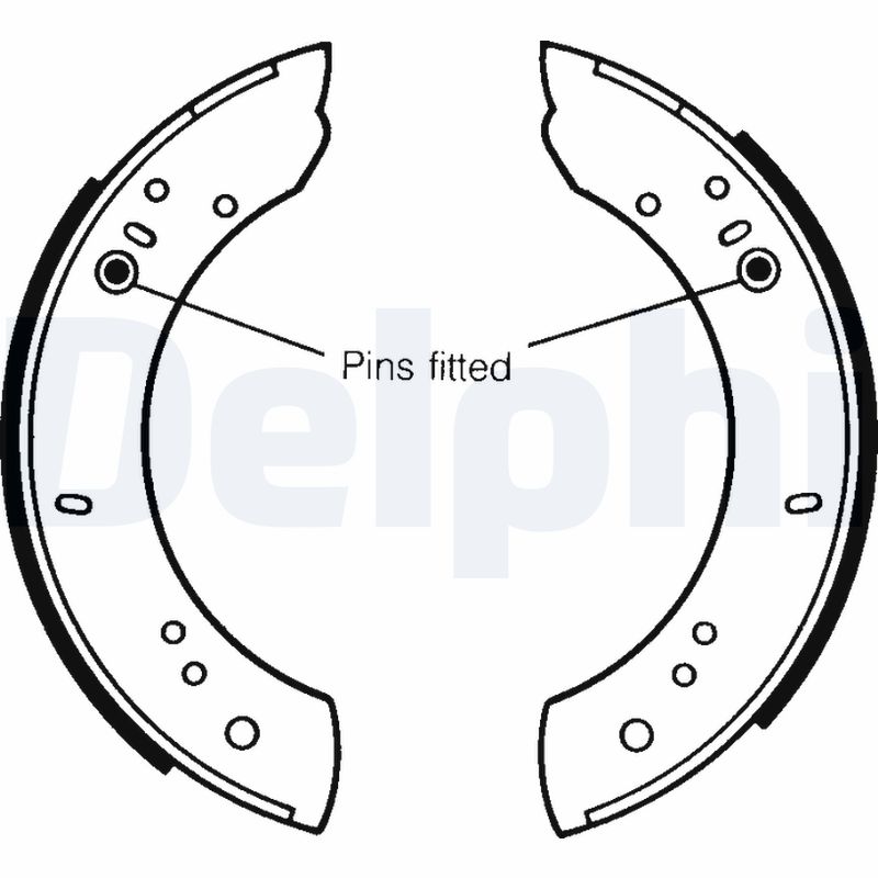 DELPHI LS1072 Kit ganasce freno-Kit ganasce freno-Ricambi Euro