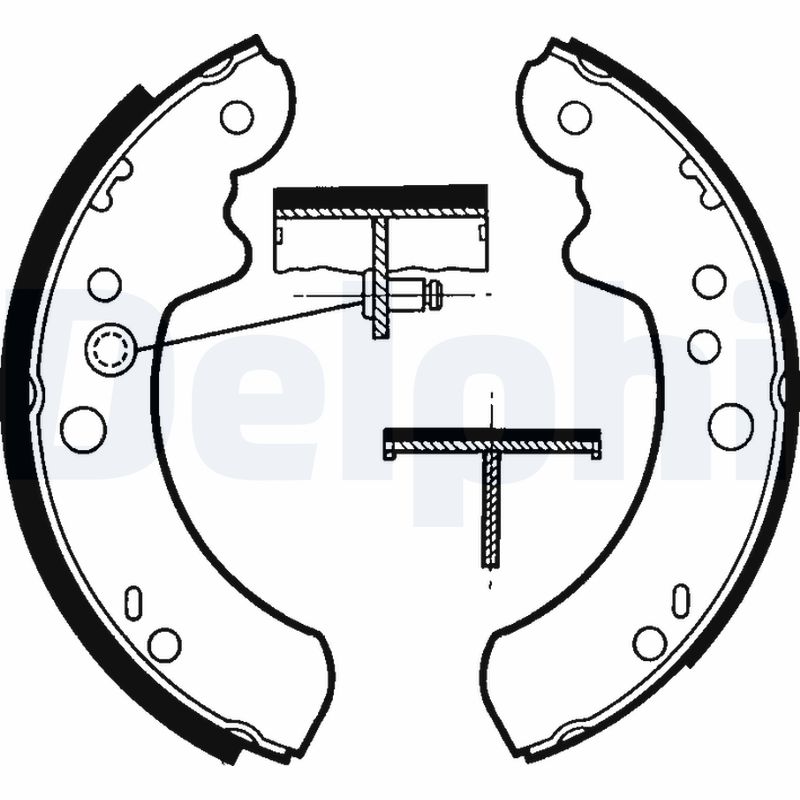 DELPHI LS1313 Kit ganasce freno-Kit ganasce freno-Ricambi Euro